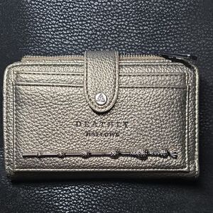 Loungefly Harry Potter Black Gold Pebble Texture Elder Wand Wallet